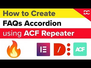 How to create FAQs Accordion with ACF Repeater field using Elementor in WordPress