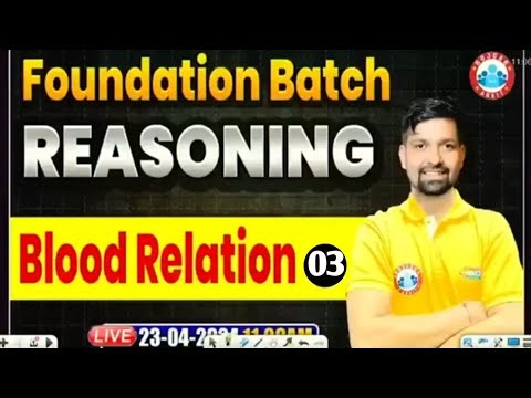 Reasoning Foundation Batch 2025 | Blood Relation Class #03 | UP Police🚓🚨 SI 2025 | Sandeep Sir
