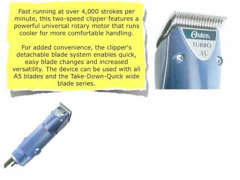 Oster Professional Turbo A5 2-Speed Heavy Duty Detachable Blade Animal Clipper