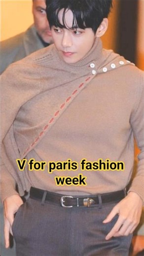 v for Paris fashion week looks#kimtaehyung#bts #fypシ #fypシ゚viral #btsbtsshorts