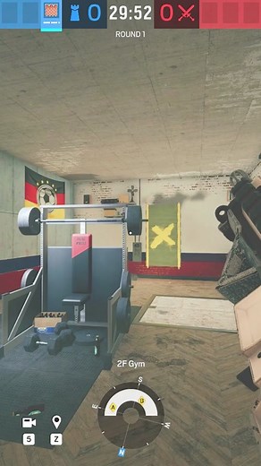 heres a castle setup on gym bedroom of clubhouse 🤗 #r6 #r6siege #rainbowsixsiege #schizosiege #rainbow6siege #castle #castler6