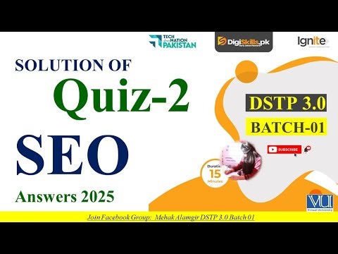 seo digiskills quiz 2 2025 | dstp 3.0 batch 01