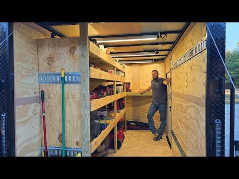 We Decked Out Our Enclosed Work Trailer! | Daily Entrepreneur Vlog