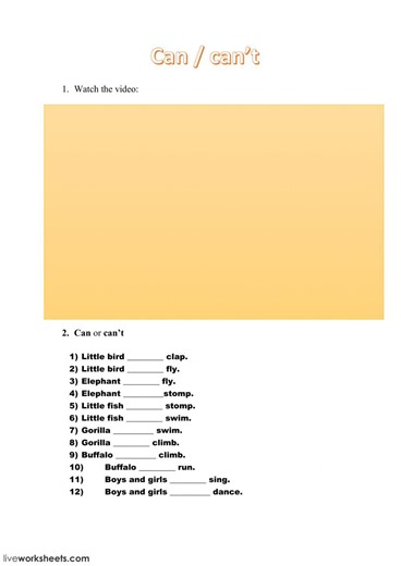 Animals online exercise