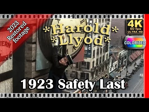 Full movie: Safety Last! (1923) ft Harold Lloyd [Colorized 50fps 4k]