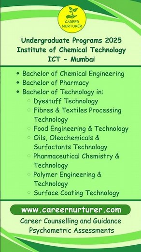 🚀 Launch Your Future with Institute of Chemical Technology (ICT), Mumbai – UG Programs 2025 #ict