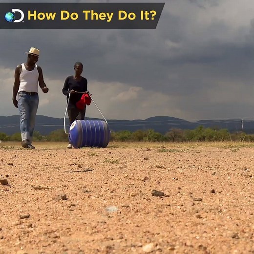 The hippo roller is transforming life in South Africa. 😇✊ | Discovery Channel UK