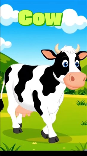 🐄 Cow Walking & Saying Moo | Learn Animal Sounds for Kids