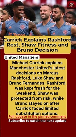 Michael Carrick Gives Manchester United Updates on Rashford, Shaw and Bruno