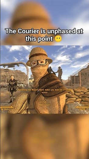 The Courier is unphased at this point 😶 #fallout