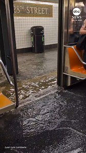 9.6M views · 82K reactions | Footage shows flooding at the 28th Street station in New York City on Monday night as slow-moving thunderstorms hit the Northeast. https://abcnews.visitlink.me/pxol13 | ABC News | Facebook