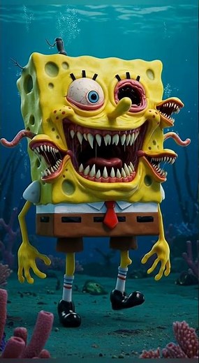 You won’t survive this SpongeBob horror short… #midjourney