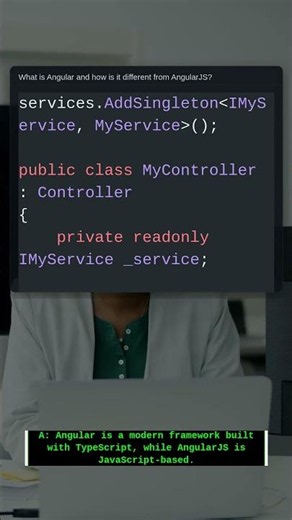 Angular vs AngularJS | .NET Interview Question #Shorts #Csharp #Coding #Programming