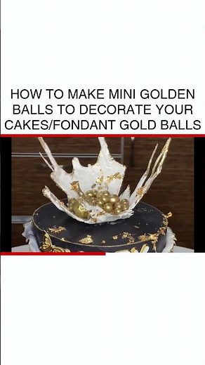 DIY Mini Golden Balls for Cake Decorating Tutorial #FondantArt #CakeDecorating