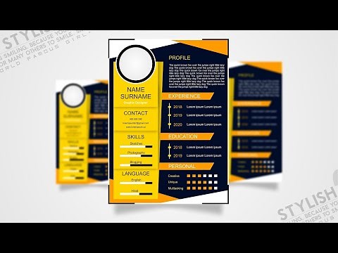 How to Make CV - Curriculum vitae - Design in Coreldraw | Make Resume | CorelDraw Tutorials