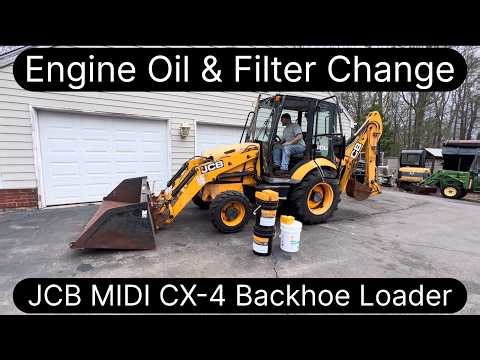 JCB MIDI CX-4 Backhoe Engine Oil & Filter Change (Perkins Diesel)