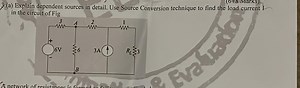 Question 3(a): Dependent Sources and Source Conversion for Load... | Filo