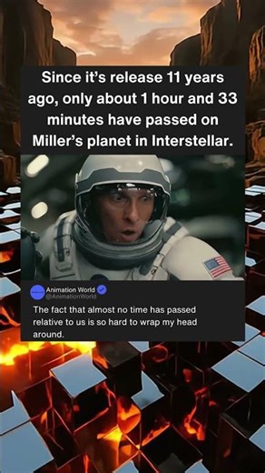 It's been 11 years, 1 hour and 33 minutes have passed on Miller’s planet in Interstellar.