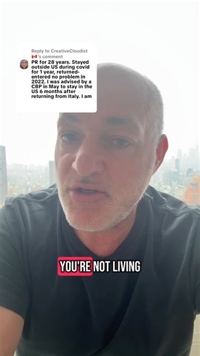 46K views · 370 reactions |  to maintain your lawful residence you have to be living in the usa more often than anywhere else. One option to stay abroad for longer periods of time is to apply for a re-entry permit. #usa #immigrant #immigratuinlawyer #visa #visitorsvisa #greencard #reentrypermit #fyp #fyi #bradbernstein | Brad Show Live | Facebook