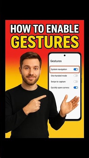 HOW TO ENABLE GESTURES IN MOBILE|HOW TO ON GESTURES IN MOBILE|GESTURES SETTINGS WHO TO ON|#shorts