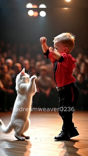 Adorable Baby Dancing with Cat in Cute Video