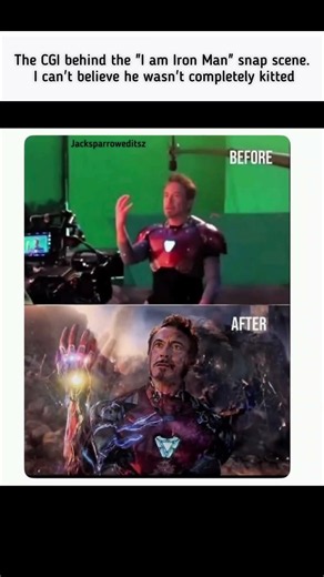 The CGI behind the "I am Iron Man" snap scene.🤯 #cgi #avengersendgame #encore #iamironman #avengers