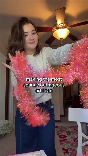 Creating Sparkly Mixed Media Art with Tinsel and Glitter