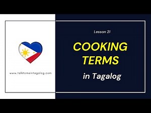 COOKING TERMS in Tagalog | Learn Tagalog for Beginners