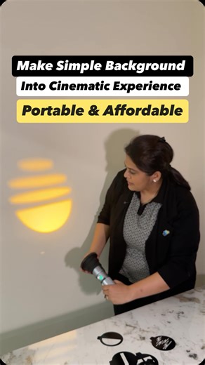 Make simple white wall to a cinematic experience with this interesting Gobo Light which is super portable & affordable by Neewer Basics RGB light @neewer_india_official @neewer [gobo light , cinematic light , photography educators , portable light , photography educators ] #photographyeducators #weddingphotography #gobo #videolight #lightphotography | Photography Educators India