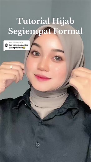 Tutorial Hijab Segiempat Simple dan Elegan