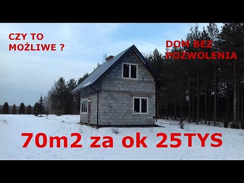 Dom stan surowy zamknięty 70m2 ok 25 tys zł Dom bez Pozwoleń 35m2 #1 #pawełwaga
