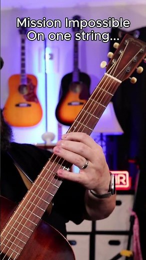 Mission Impossible on one guitar string...