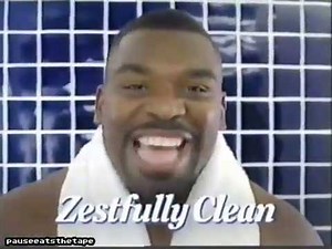 Zest Body Wash commercial with Craig 'Ironhead' Heyward (1998)