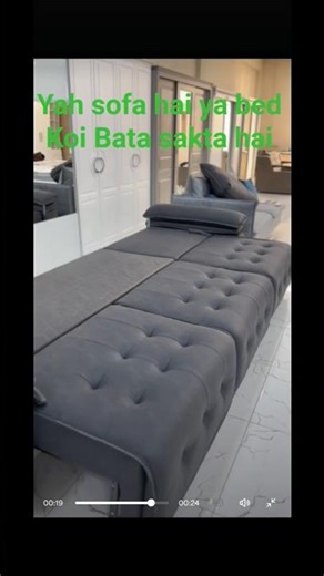 Modern Grey Convertible Sofa Bed | Stylish & Space Saving Design | Sofa Wala Studio