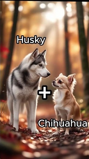 Hybrid dog: Husky & Chihuahua mix 🐶 #dogs #dog #puppy #husky #chihuahua