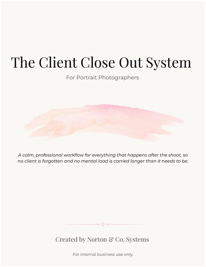 Photography Client Workflow | Post Shoot System (digital Download) - Etsy