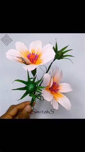 5.5K views · 98 reactions | How to Make Crape Paper Flower #crapeflower #diy #crafts #handmade | SmirchS | Facebook