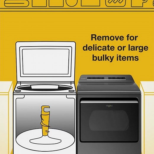 Washer w/ 2-1 removable agitator + benefits