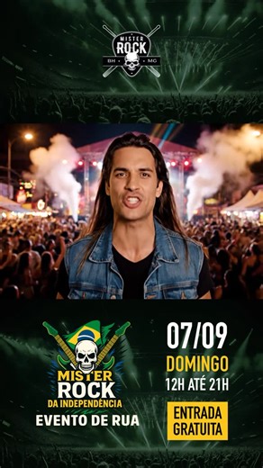 Mister Rock Bar on Instagram: "Tá chegando! 🎸 Mister Rock da Independência – 7 de Setembro Evento de rua gratuito em BH! 7 bandas no palco, praça de alimentação, Espaço Kids gratuito e muito rock para celebrar o Dia da Independência 🇧🇷🔥 🎶 Line up: 12h - Abertura do Evento 13h30 - Pink Floyd Collection 15h - Made in 80 (Pop Rock Internacional 80s) 16h - Tomarock (Charlie Brown, Pitty e clássicos 90s) 17h - SOAD Park (Linkin Park e System of Down) 18h - Jeremy (Pearl Jam) 19h - Lurex (Queen) 