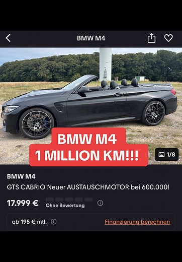 BMW M4 GTS mit 1 Million KM – Ein Schnäppchen?