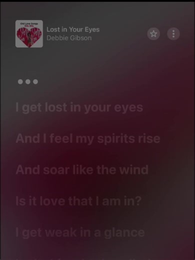 Lost in Your Eyes - Debbie Gibson Lyrics