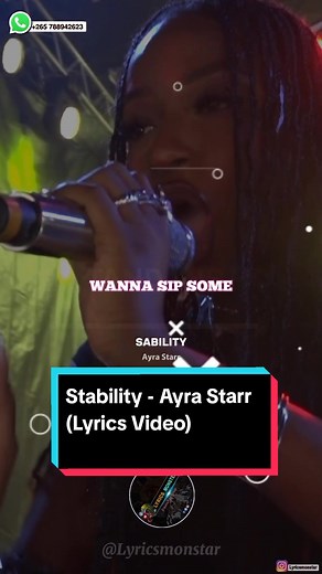 Stability - Ayra Starr (Lyrics Video)