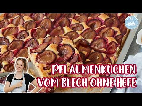 Pflaumenkuchen vom Blech ohne Hefe 💜🍰| Omas bester Pflaumenkuchen vom Blech | Einfach Backen