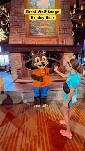 Meet with Brinley Bear at Great Wolf Lodge #greatwolflodge #brinleybear #characters #naples