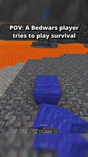 POV: when bedwars player trials Minecraft survival