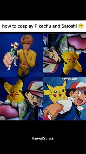 Bro really decided to cosplay Pikachu and Satoshi