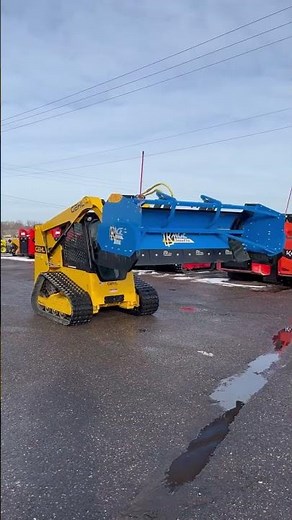 Skid Steer Snow Plow Attachment For Gehl CTLs - KAGE SnowFire Xtreme