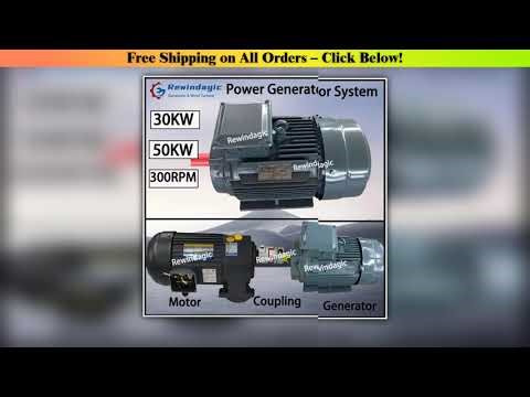 CE 300RPM 30KW 50KW Power Generator System Low Noise Three Phase Alternator Permanent Magnet