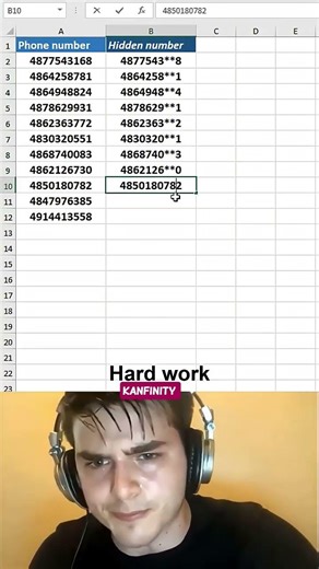 Excel Replace Function Trick You MUST Know! 🤯⚡ #excel #asmr #microsoftoffice #trending #shorts