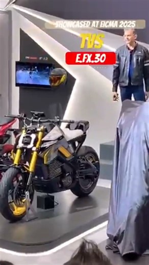 Tvs Company Showcase VFX 30 necked motor cycle ecma Auto show showcase this vehicle
